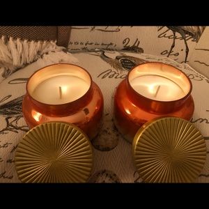 2 Capri Blue Ombré Candles